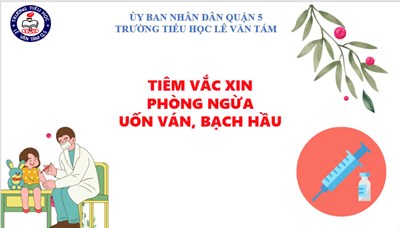 Học sinh trường lê văn tám tiêm vắc xin phòng ngừa uốn ván, bạch hầu