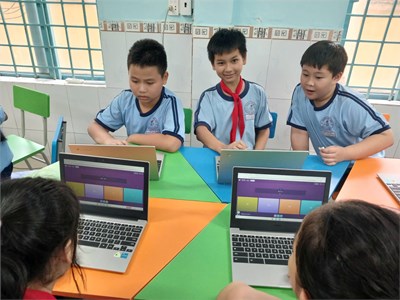 Học sinh hào hứng tham gia lớp học số