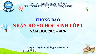 Thông báo số 2 về việc nhận hồ sơ lớp Một năm học 2025-2026