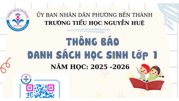 Thông báo danh sách học sinh lớp 1 năm học 2025-2026
