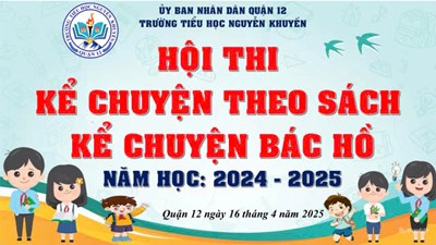 HỘI THI KỂ CHUYỆN BÁC HỒ       Chào mừng kỷ niệm 50 năm Ngày Giải phóng miền Nam, thống nhất đất nước (30/4/1975-30/4/2025). Sáng ngày 16/4/2025, Trường Tiểu học Nguyễn Khuyến tổ chức “ Hội thi kể chuyện theo sách  Bác Hồ”.