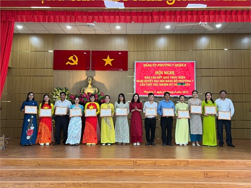 Hội nghị Báo cáo kết quả thực hiện Nghị quyết Đại hội Đảng bộ Phường 7 lần thứ XIII, Nhiệm kỳ 2020 - 2025