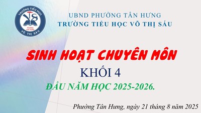 Sinh hoạt chuyên môn của Tổ 4, đầu năm học 2025-2026