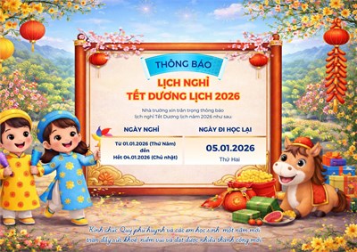 Thông báo nghỉ lễ tết dương lịch